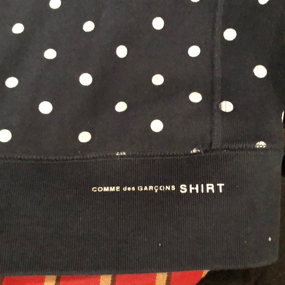 Supreme Navy Blue Polka dot Hoodie